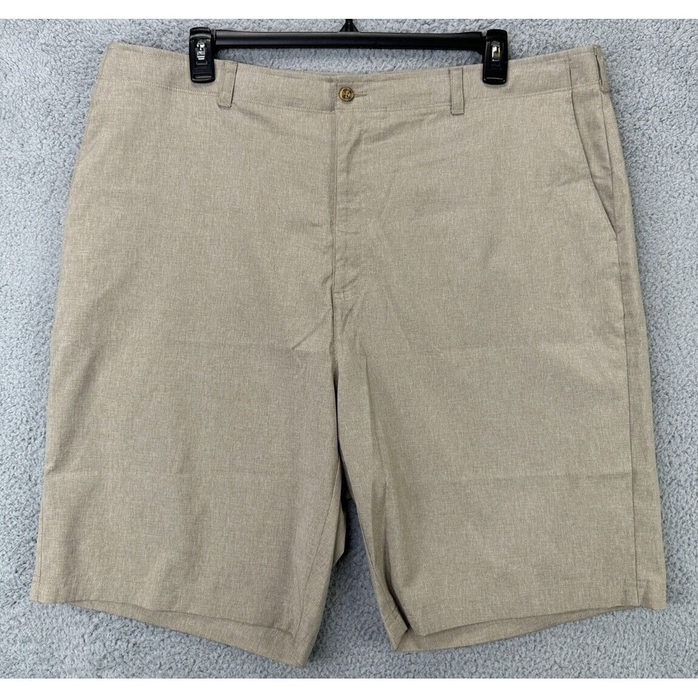 Ben Hogan Shorts Mens 44 Beige Chino Golf Golfer Golfing Activewear Flat Front